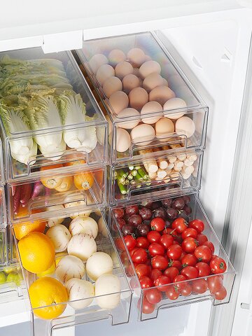 냉장고 정리 트레이 투명 아크릴 냉장고서랍 손잡이 팬트리 서랍수납함
