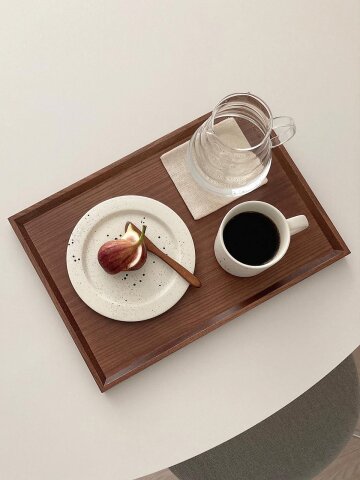 국내제작 논슬립 카페 우드 트레이 나무 쟁반 원목 직사각쟁반
