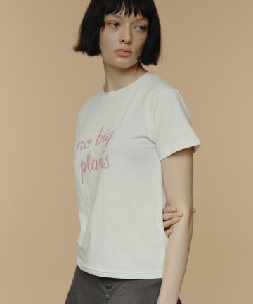 No Big Plans Lettering T-Shirt (Ivory)
