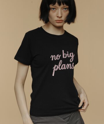 No Big Plans Lettering T-Shirt (Black)
