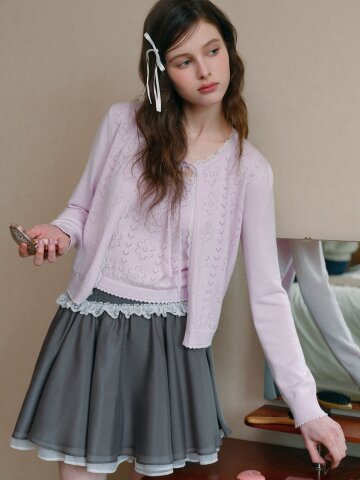 4/16일 예약배송_Cest_Flower crochet cardigan