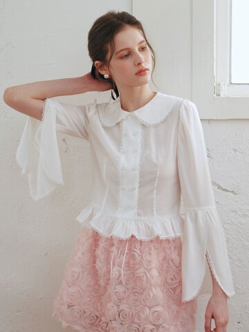 Cest_Doll ruffle button blouse