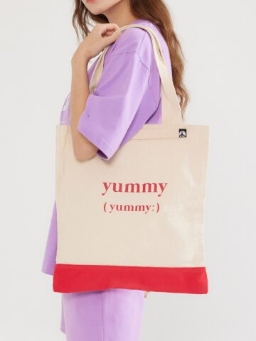 플레이풀 캔버스 에코백 (레드)