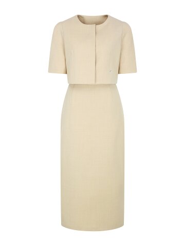 백 슬릿 H라인 스커트 +재킷 세트 