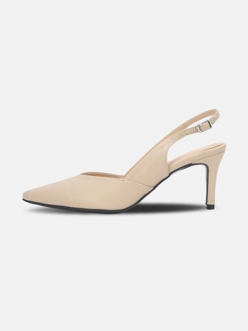 여자 봄 캐주얼 포인티드토 하이힐 하객룩 스트랩 슬링백 구두 LVCS001