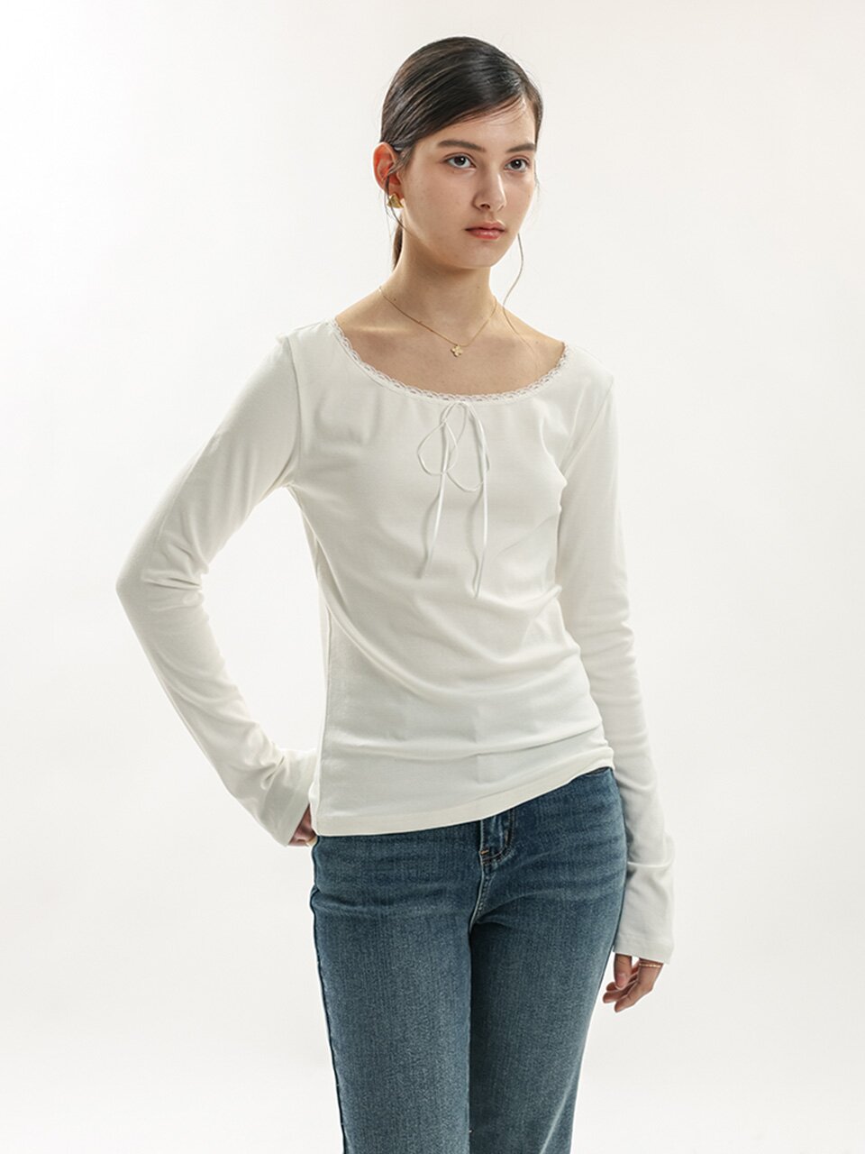 WD_Ribbon lace trim top_WHITE
