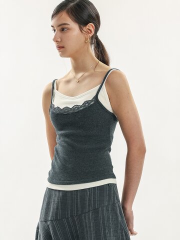 WD_Sleeveless lace layering top_CHARCOAL