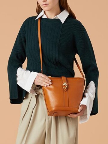 아마스 숄더 크로스백 카멜 DAM2003BEM