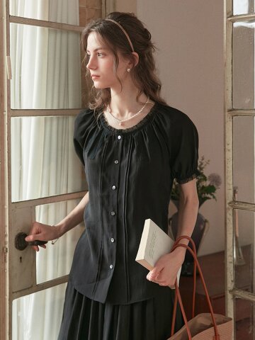 SR_Tencel black blouse