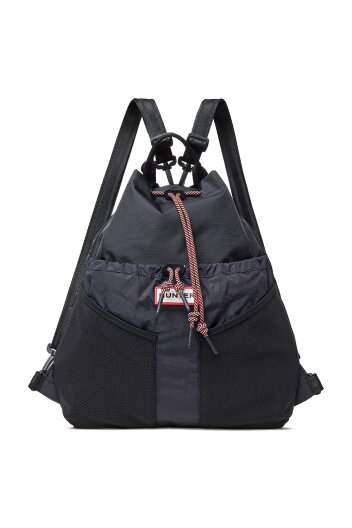 [UNISEX] 트래블 멀티 펑션 립스탑 패커블 백팩 - 블랙/레드박스로고 UBB7125NRSRBO