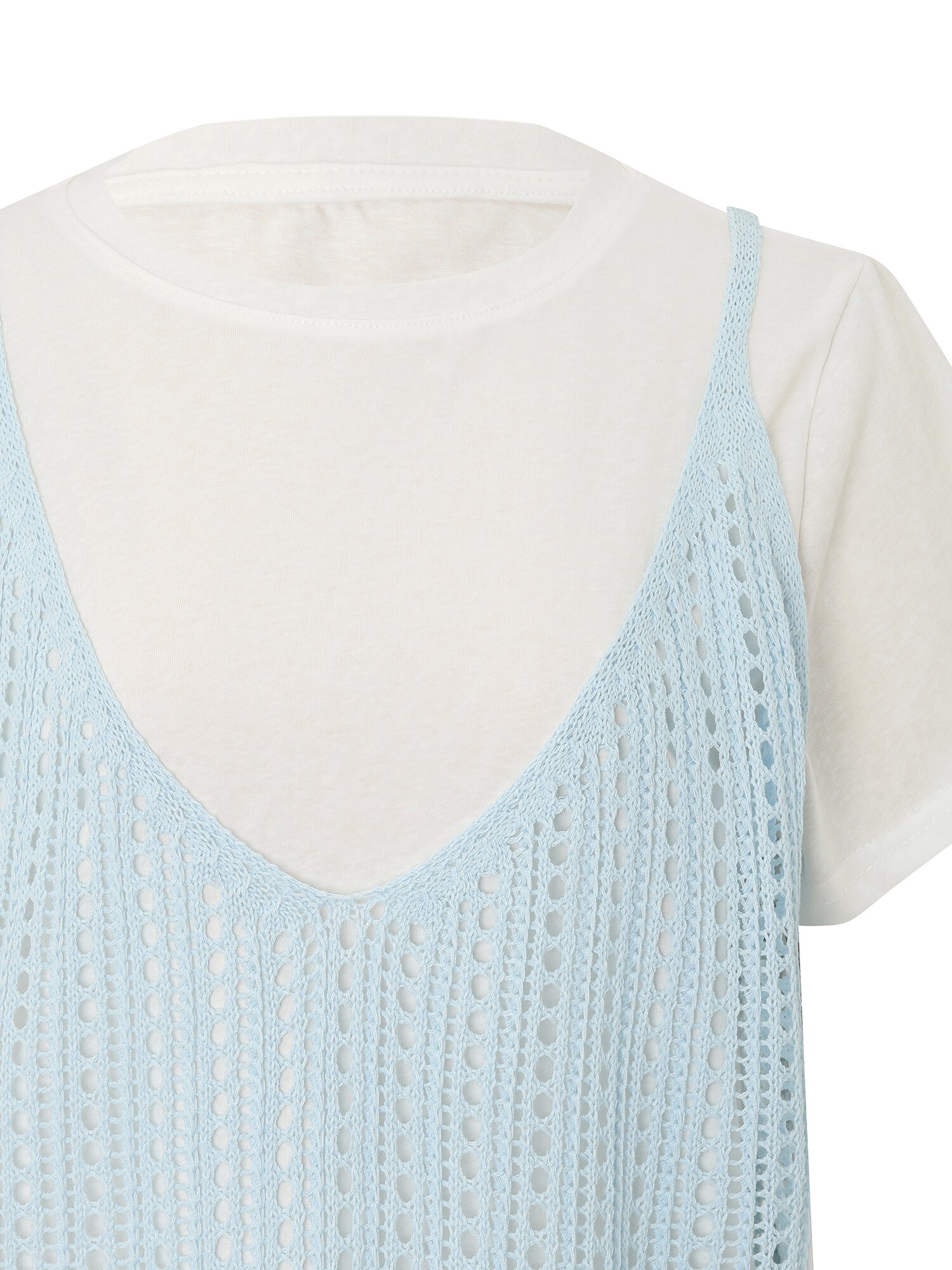 크로셰 뷔스티에 티셔츠 (LIGHT BLUE)