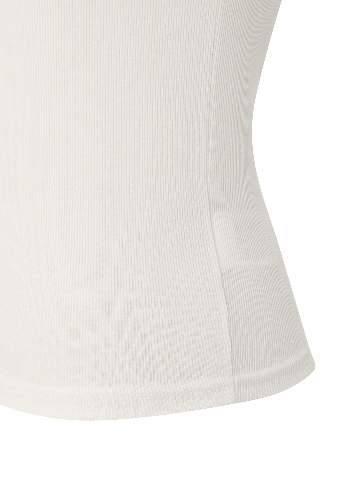 스퀘어넥 링거 티셔츠 (IVORY)