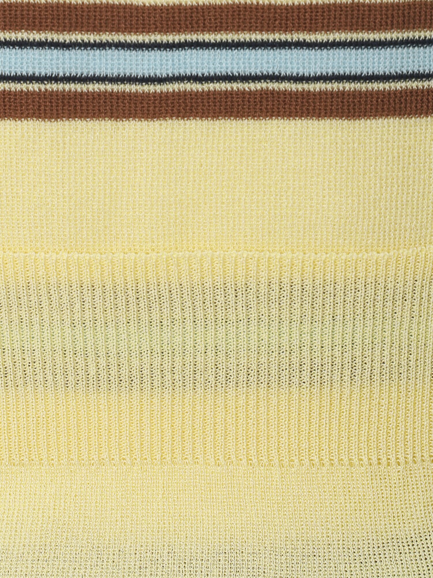 멀티 스트라이프 라운드넥 카디건 (YELLOW)
