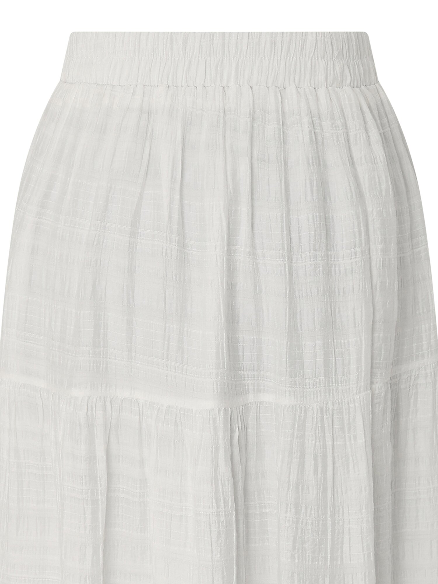 셔링 밴딩 플레어 스커트 (WHITE)