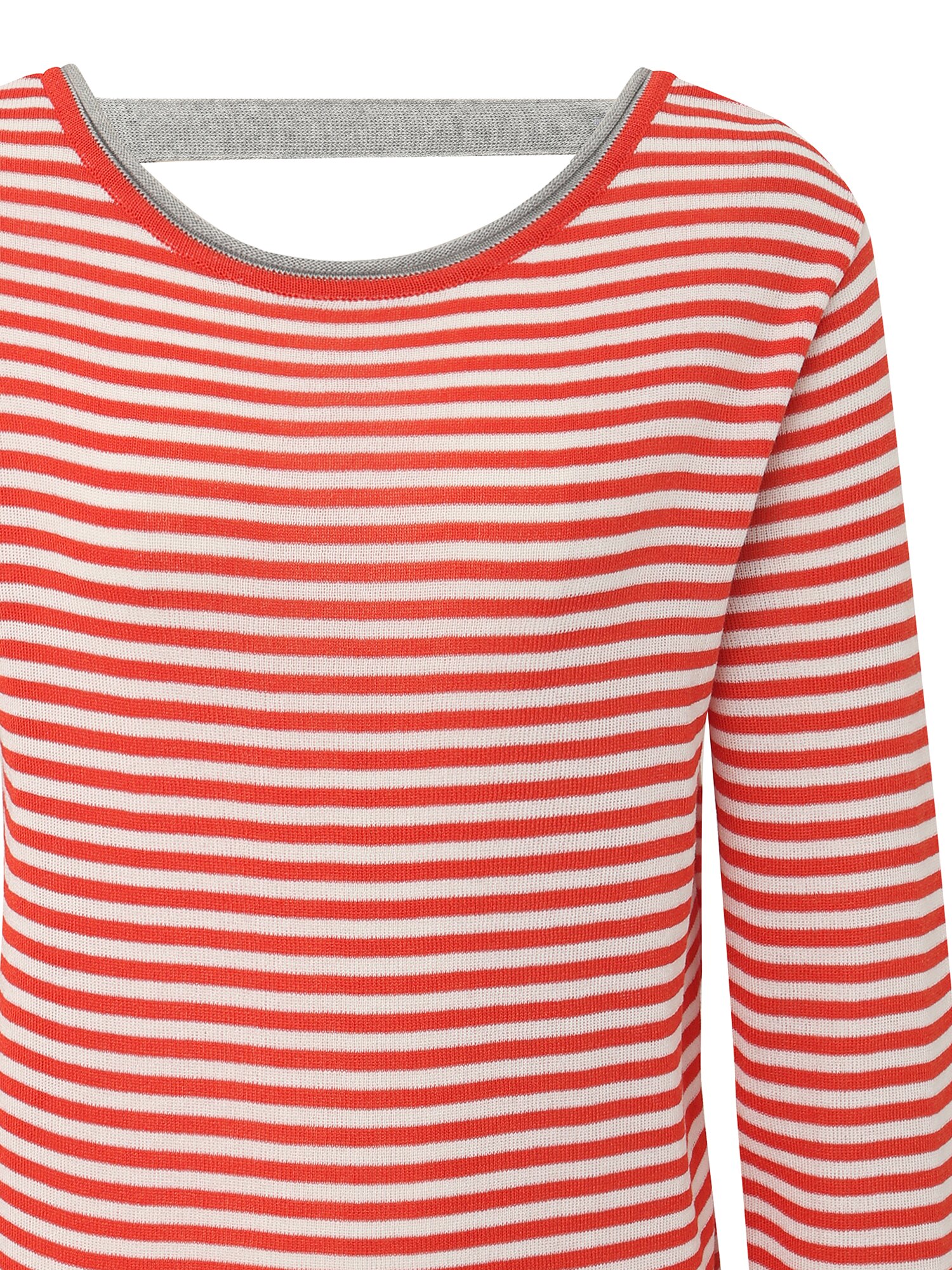 스트라이프 백 스트랩 니트 (RED)