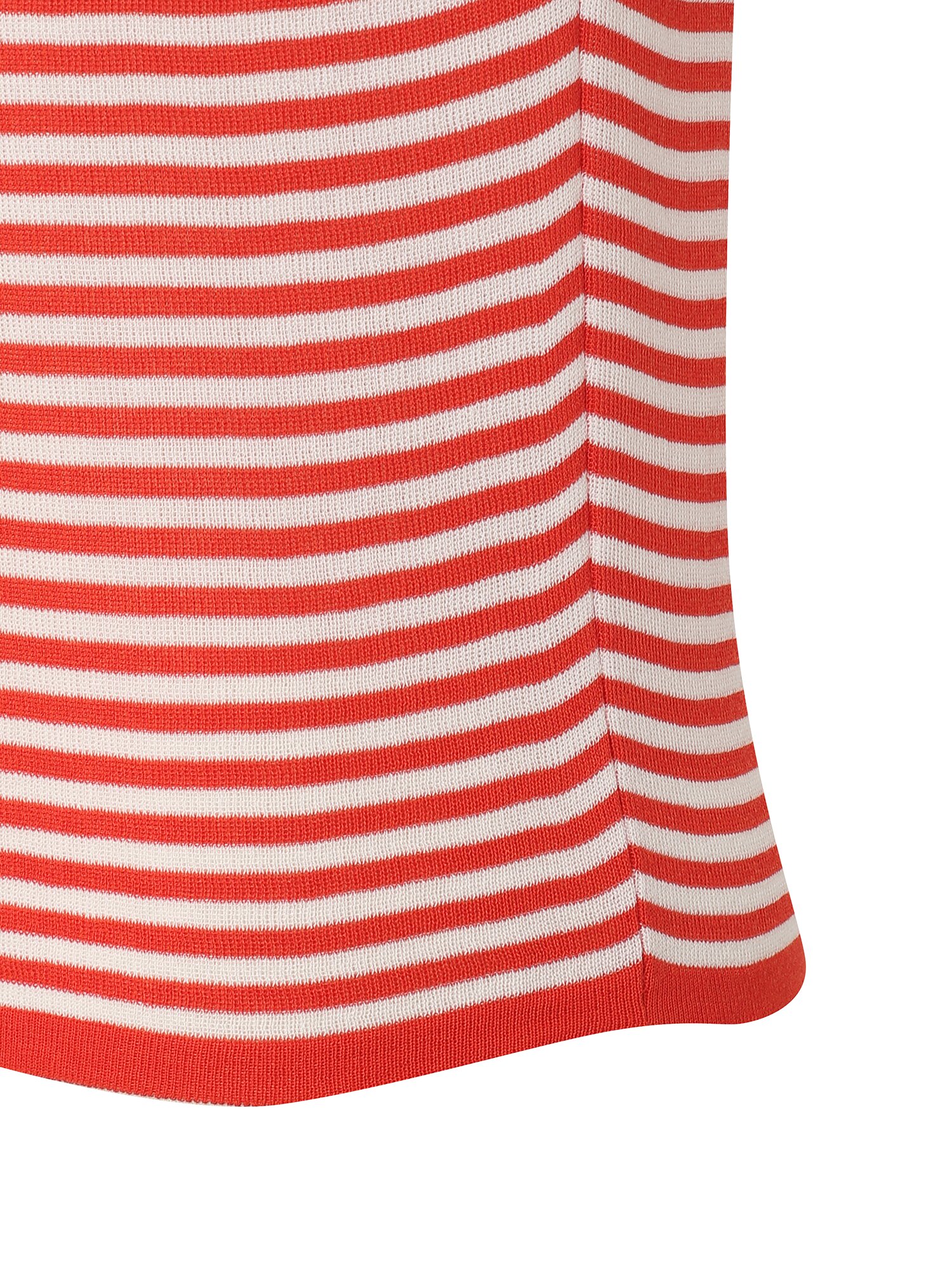 스트라이프 백 스트랩 니트 (RED)