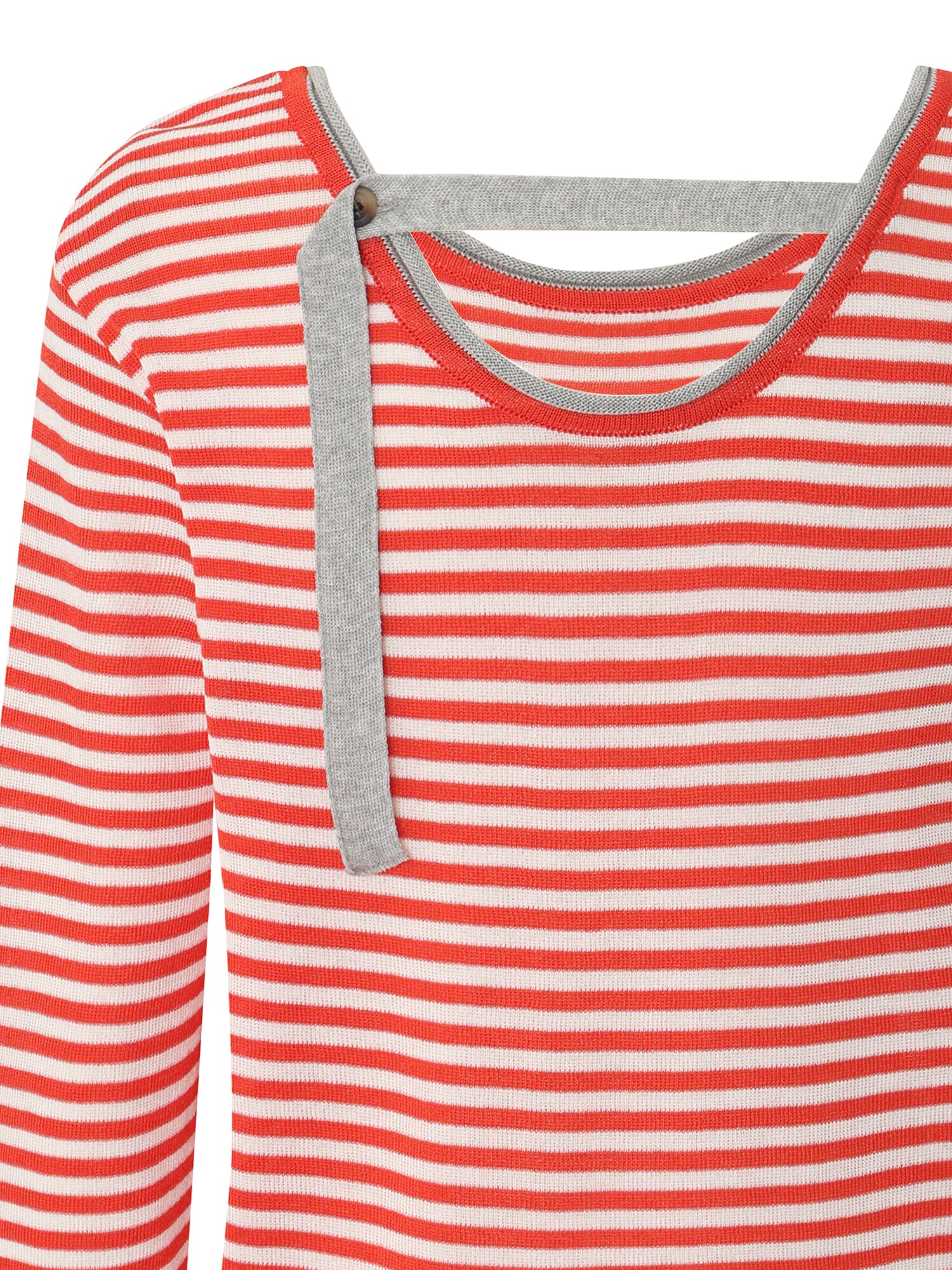 스트라이프 백 스트랩 니트 (RED)