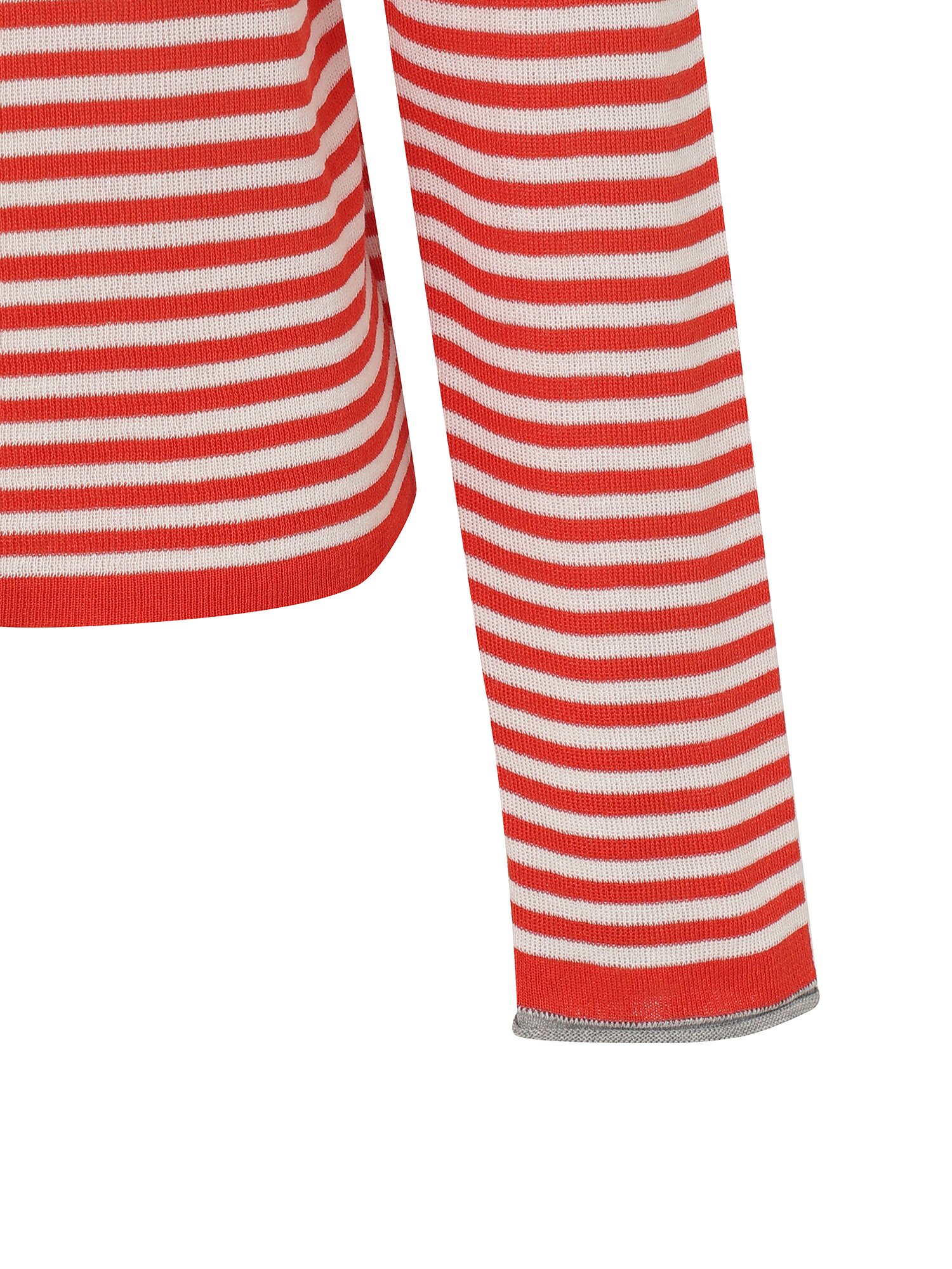 스트라이프 백 스트랩 니트 (RED)