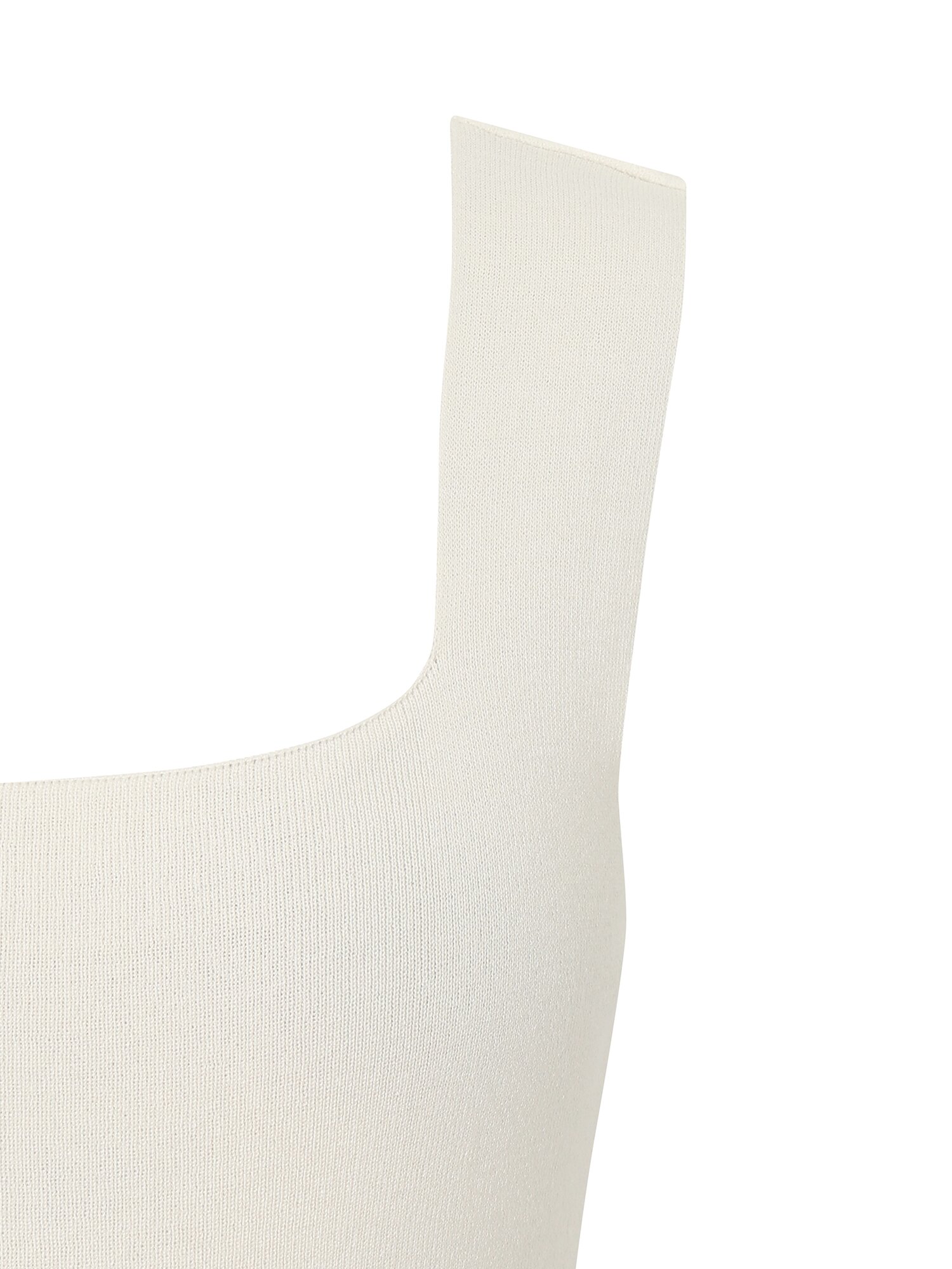 스퀘어넥 슬리브리스 니트 (IVORY)