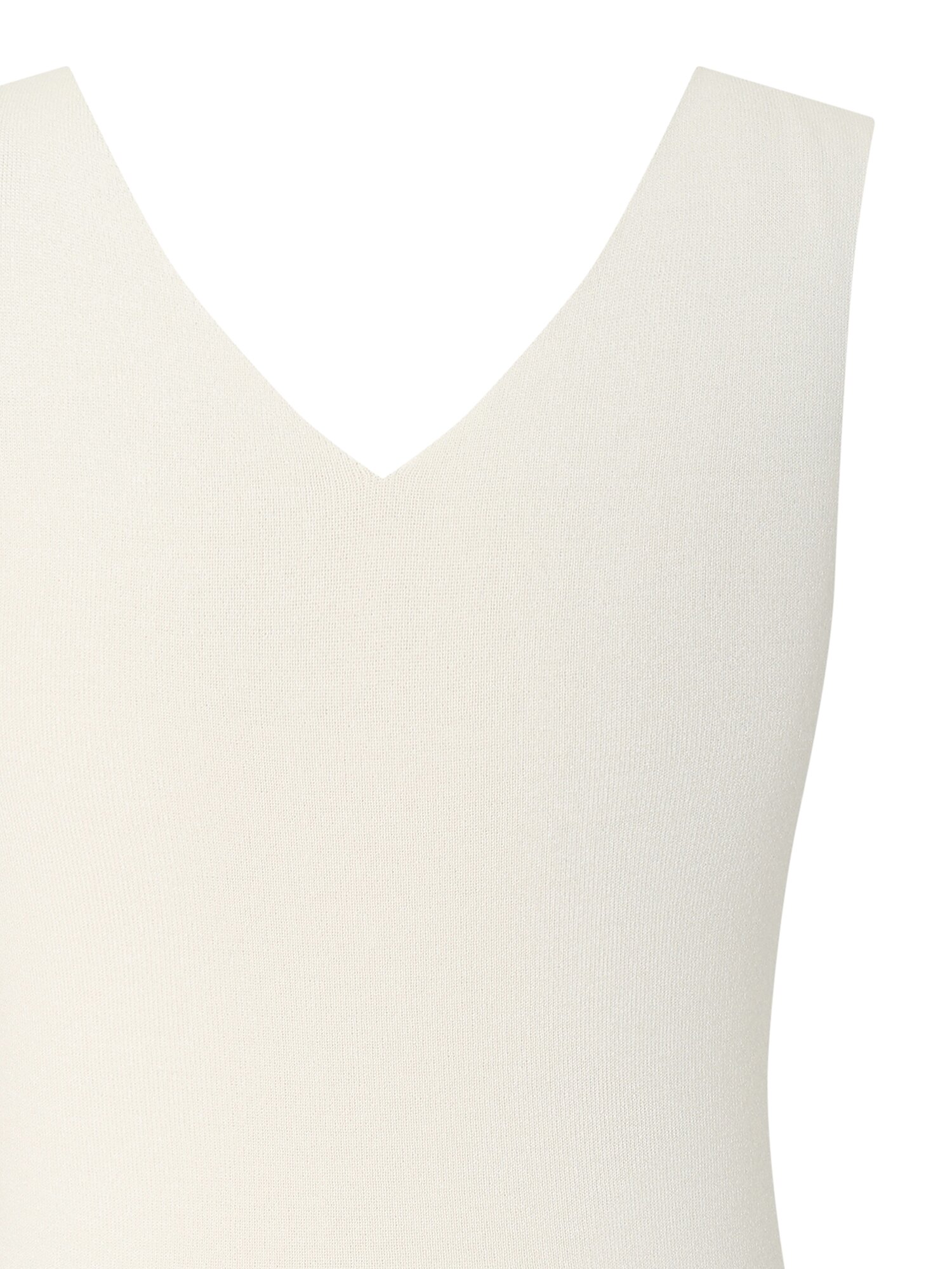 스퀘어넥 슬리브리스 니트 (IVORY)