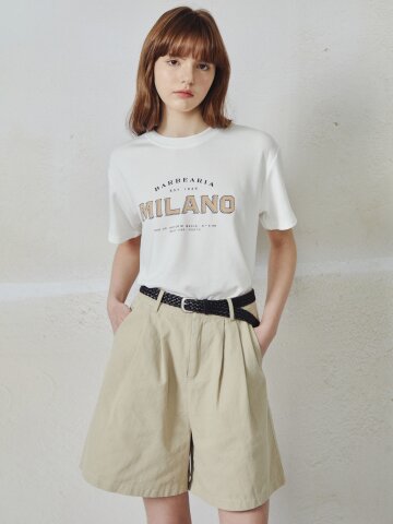 라운드넥 프린팅 티셔츠 