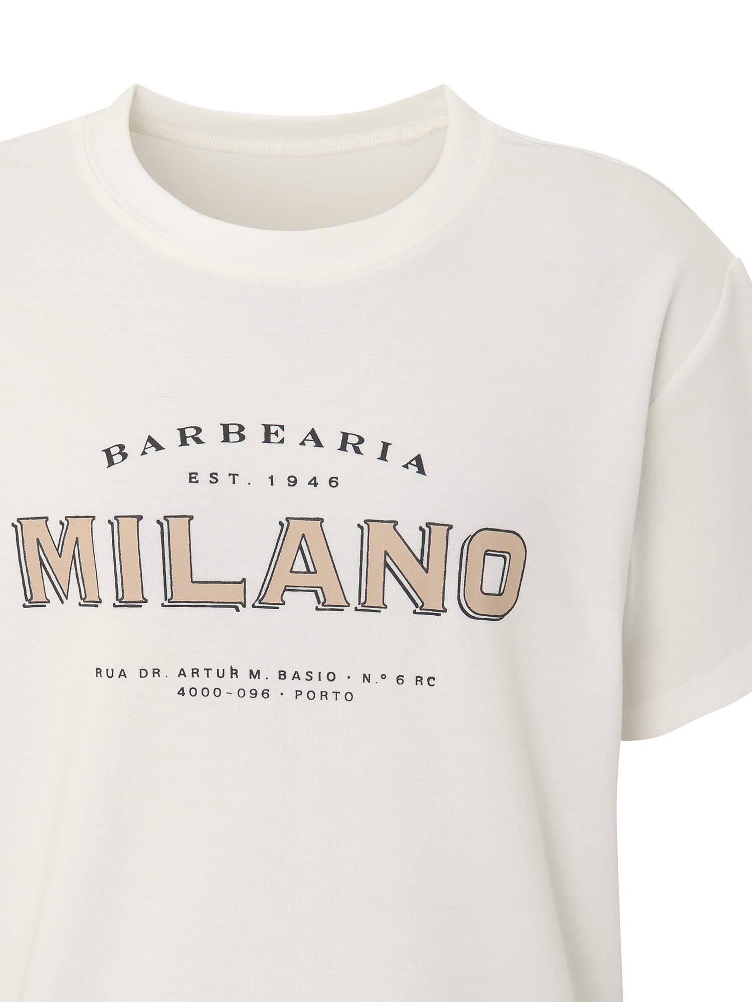 라운드넥 프린팅 티셔츠 (IVORY)