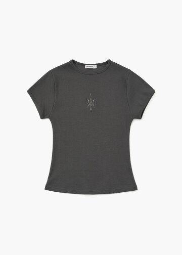 Mini Cross Slim Fit T-Shirt (Charcoal)