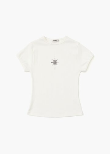 Mini Cross Slim Fit T-Shirt (Ivory)