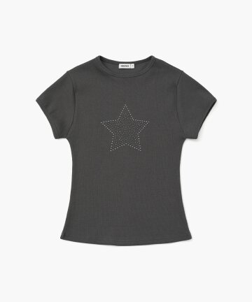 Twinkle One-Star Hotfix T-Shirt (Charcoal)