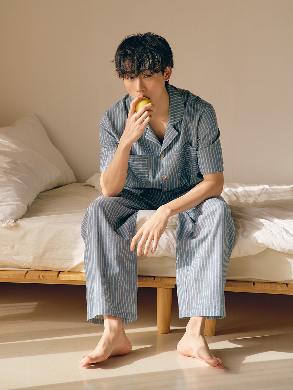 시오 반팔 남성페어 블루 (21수)