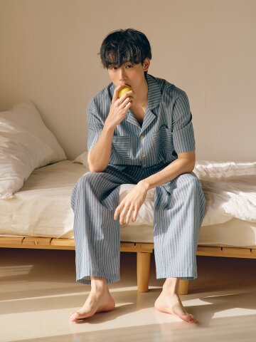 시오 반팔 남성페어 블루 (21수)