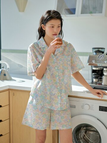 비안나 반팔 여성페어 아이보리 (60수)