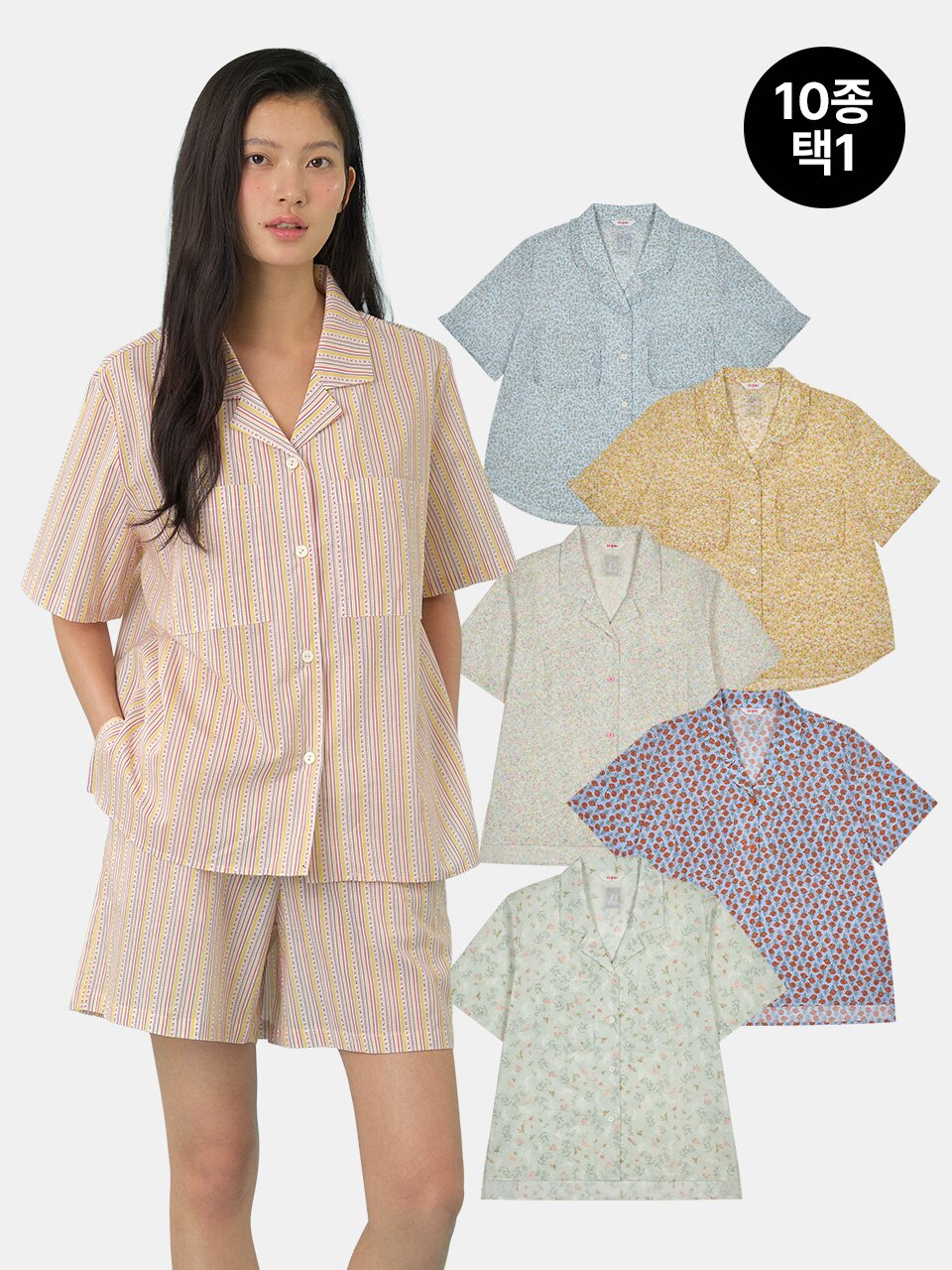 [울랄라] BASIC Womens Pajama Set_Shorts