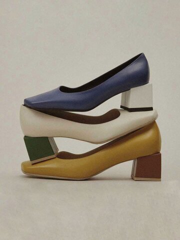 [주문제작] FLORA 플로라 사각펌프스_4color