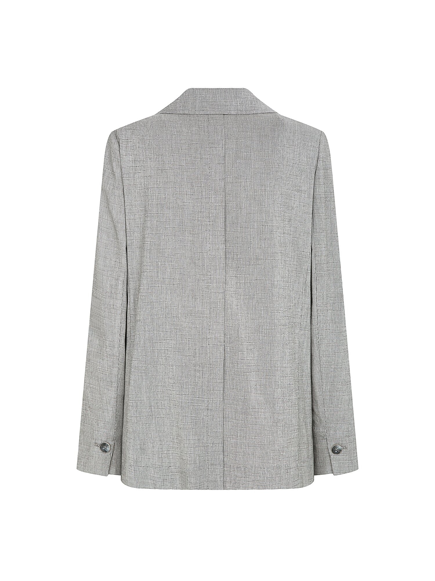 린넨 백 슬릿 싱글 원버튼 재킷 (MELANGE BLACK)