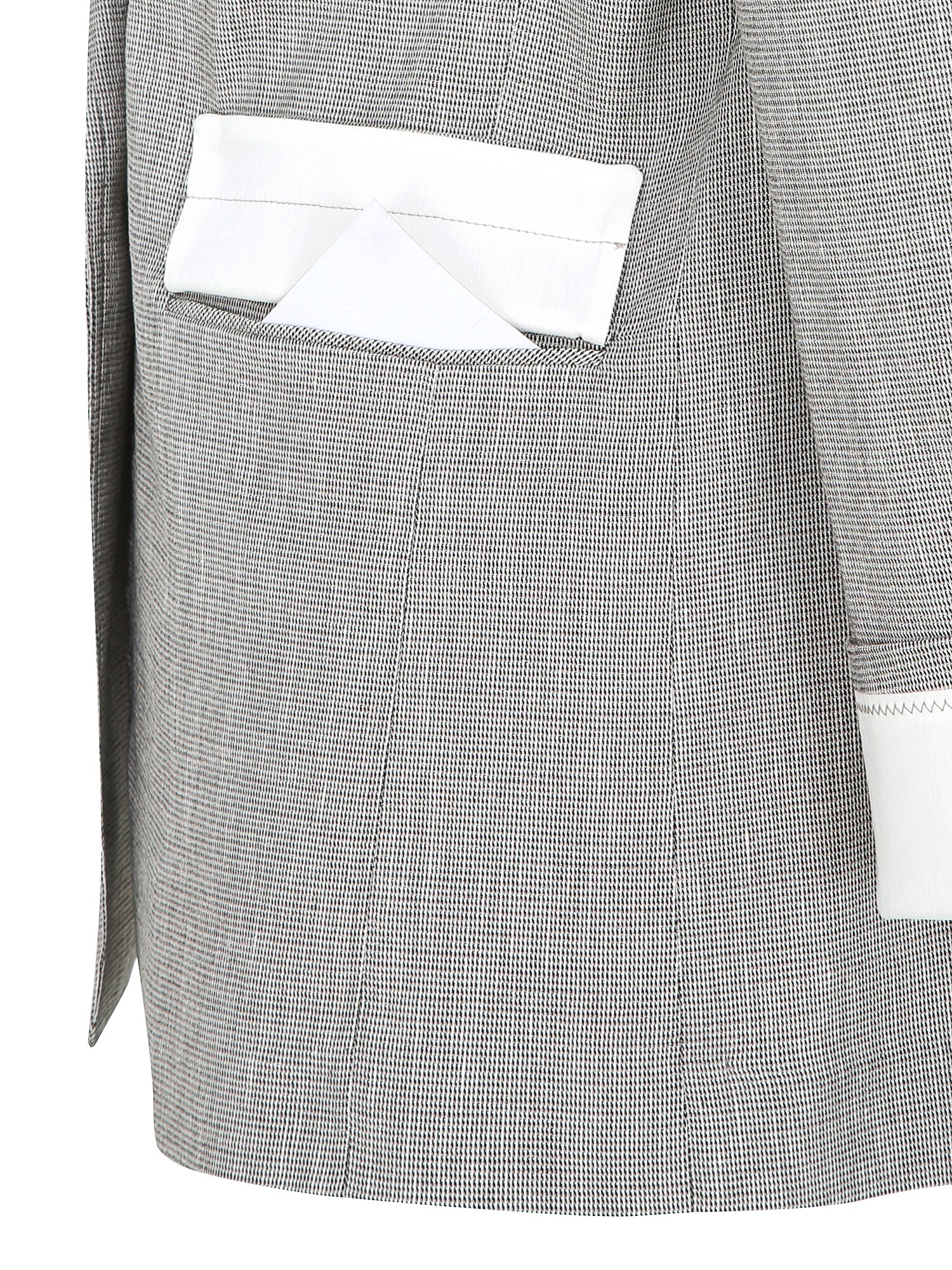 린넨 백 슬릿 싱글 원버튼 재킷 (MELANGE BLACK)