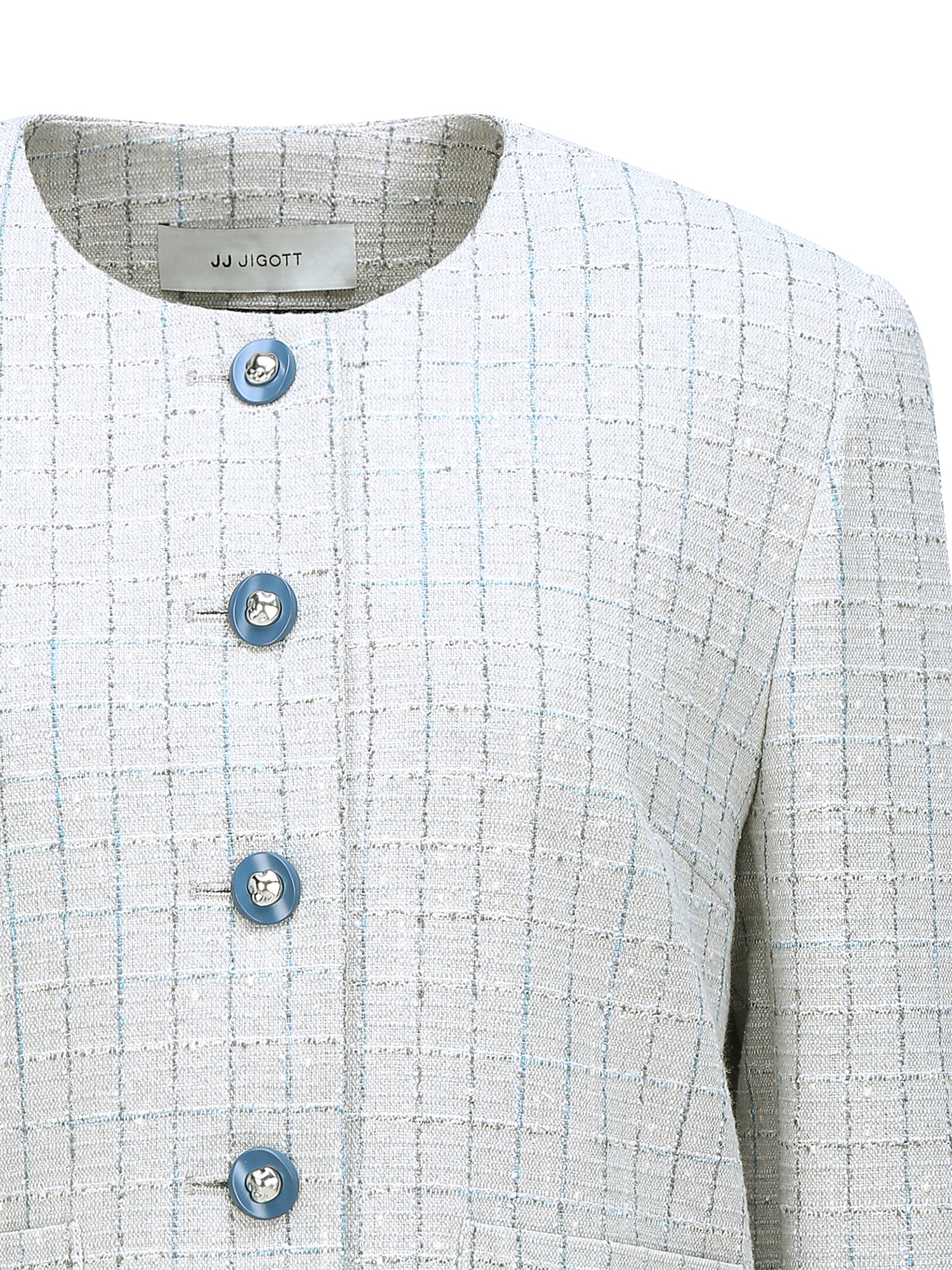 디테쳐블 커프스 트위드 재킷 (GREY)