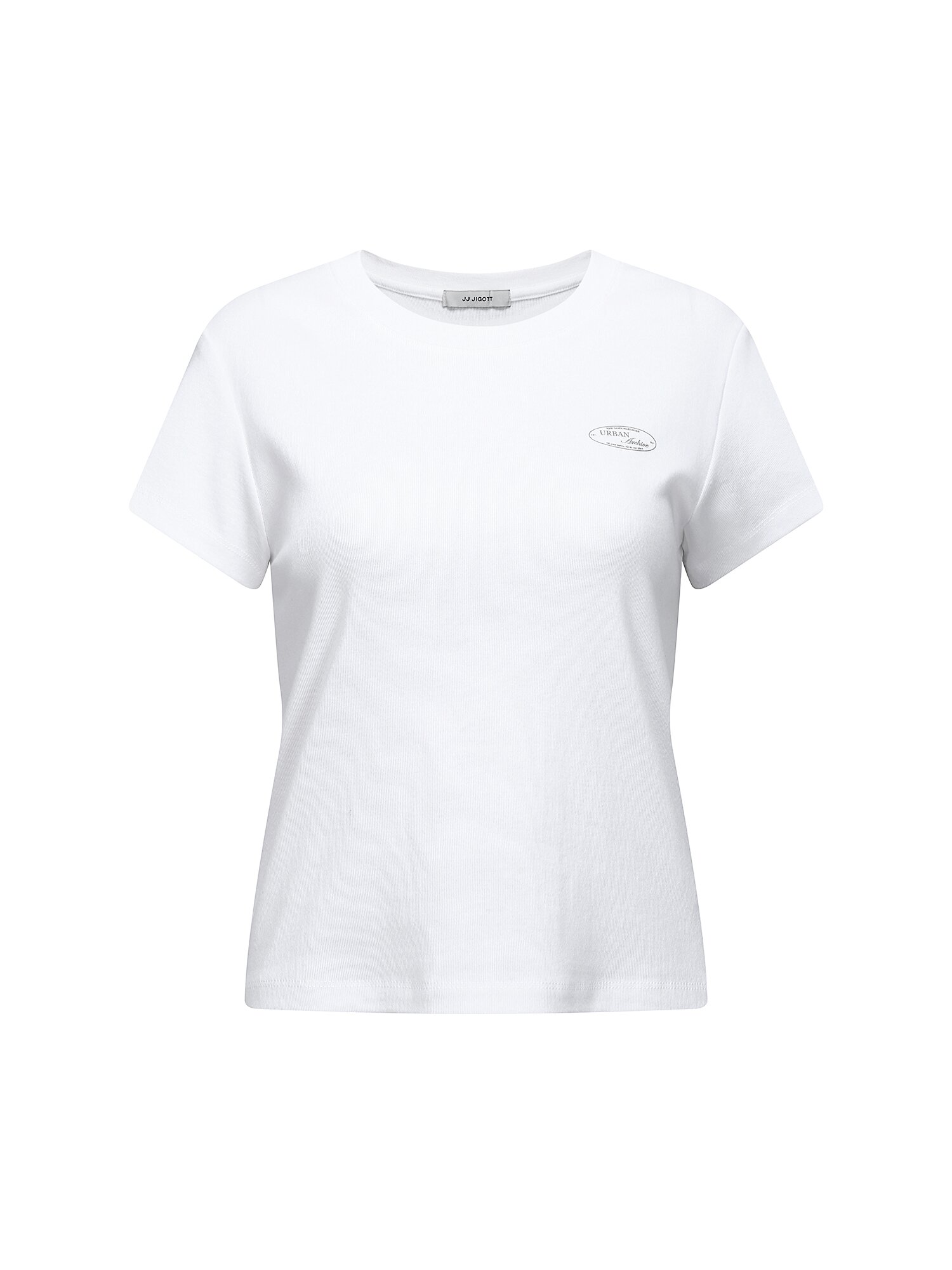 코튼 그래픽 크롭 티셔츠 (WHITE)