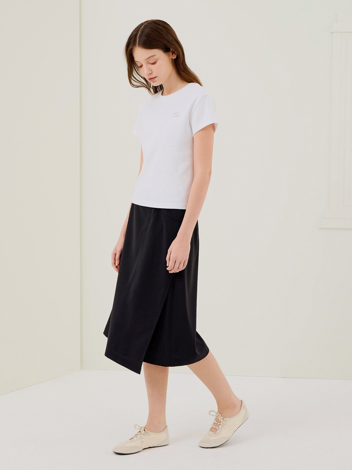 코튼 그래픽 크롭 티셔츠 (WHITE)