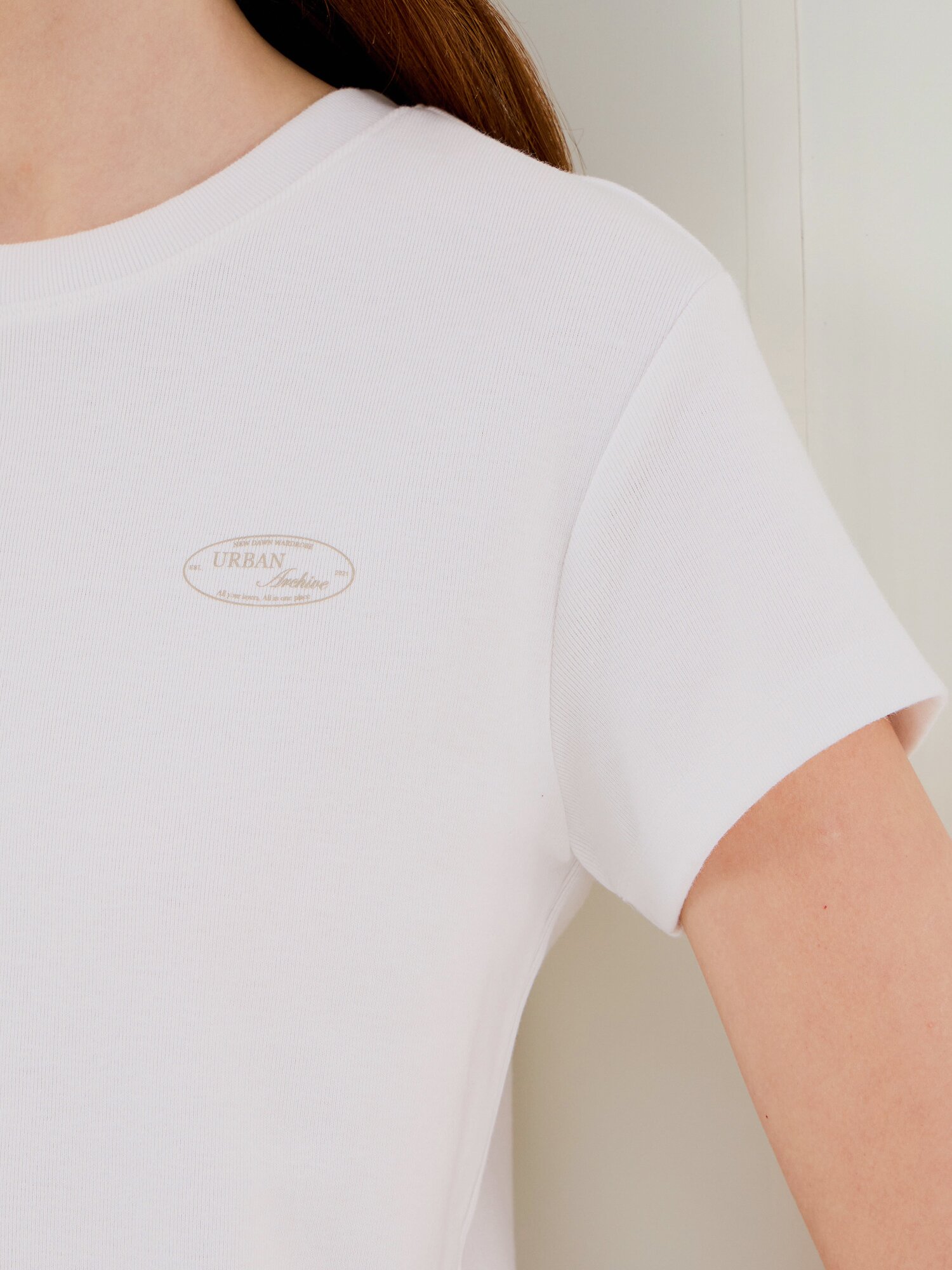 코튼 그래픽 크롭 티셔츠 (WHITE)