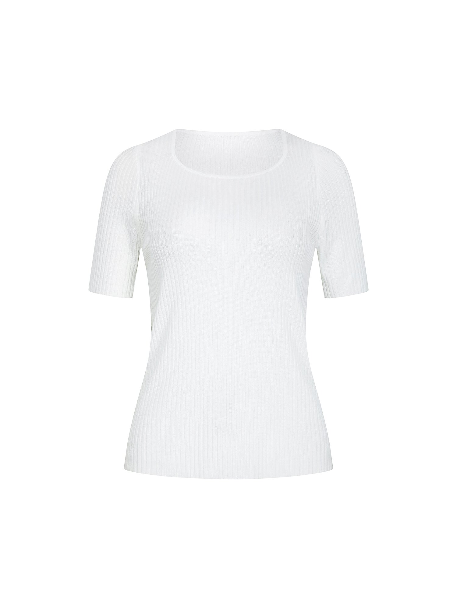 골지 스쿱넥 크롭 풀오버 니트 (WHITE)