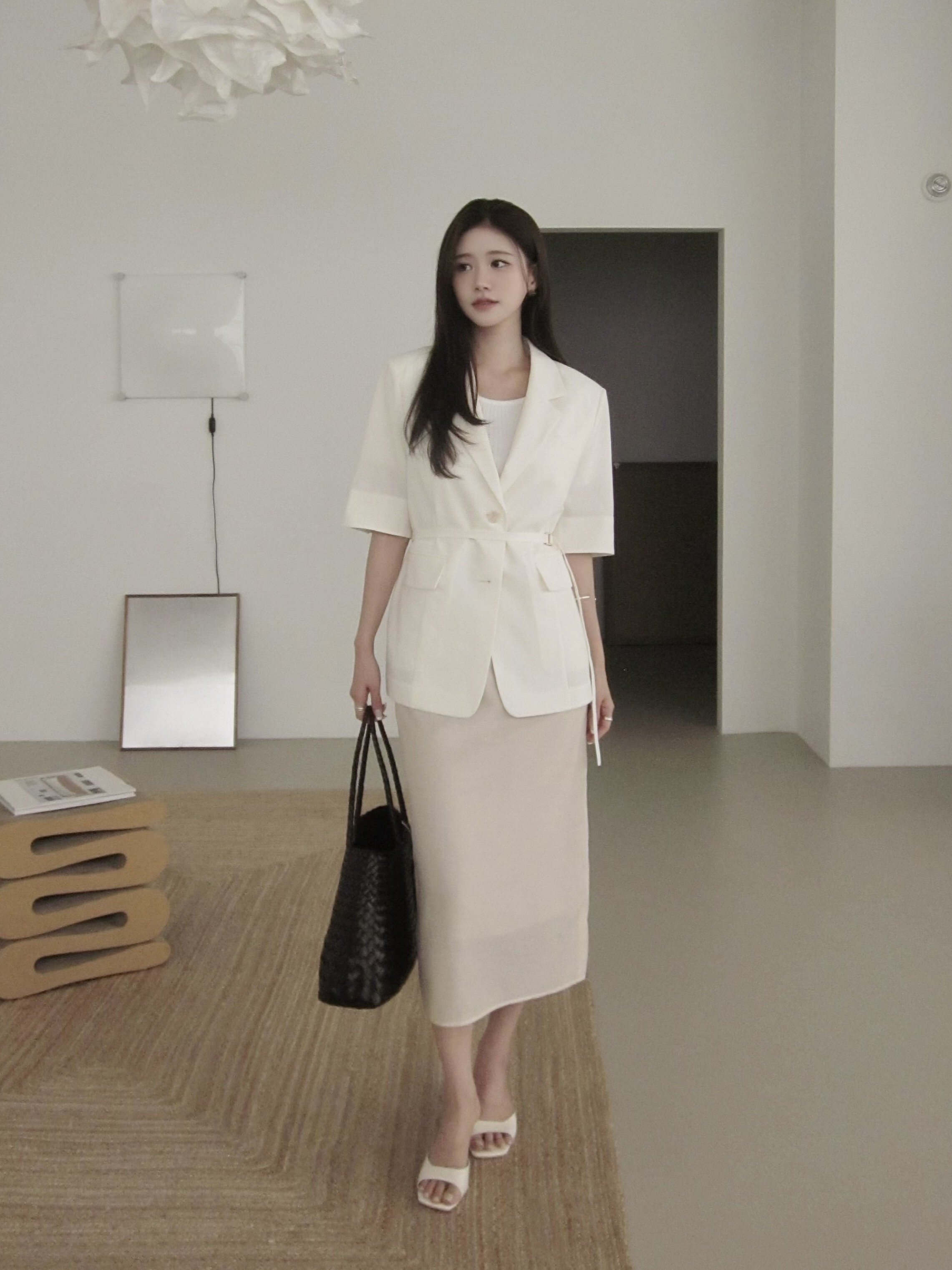 골지 스쿱넥 크롭 풀오버 니트 (WHITE)