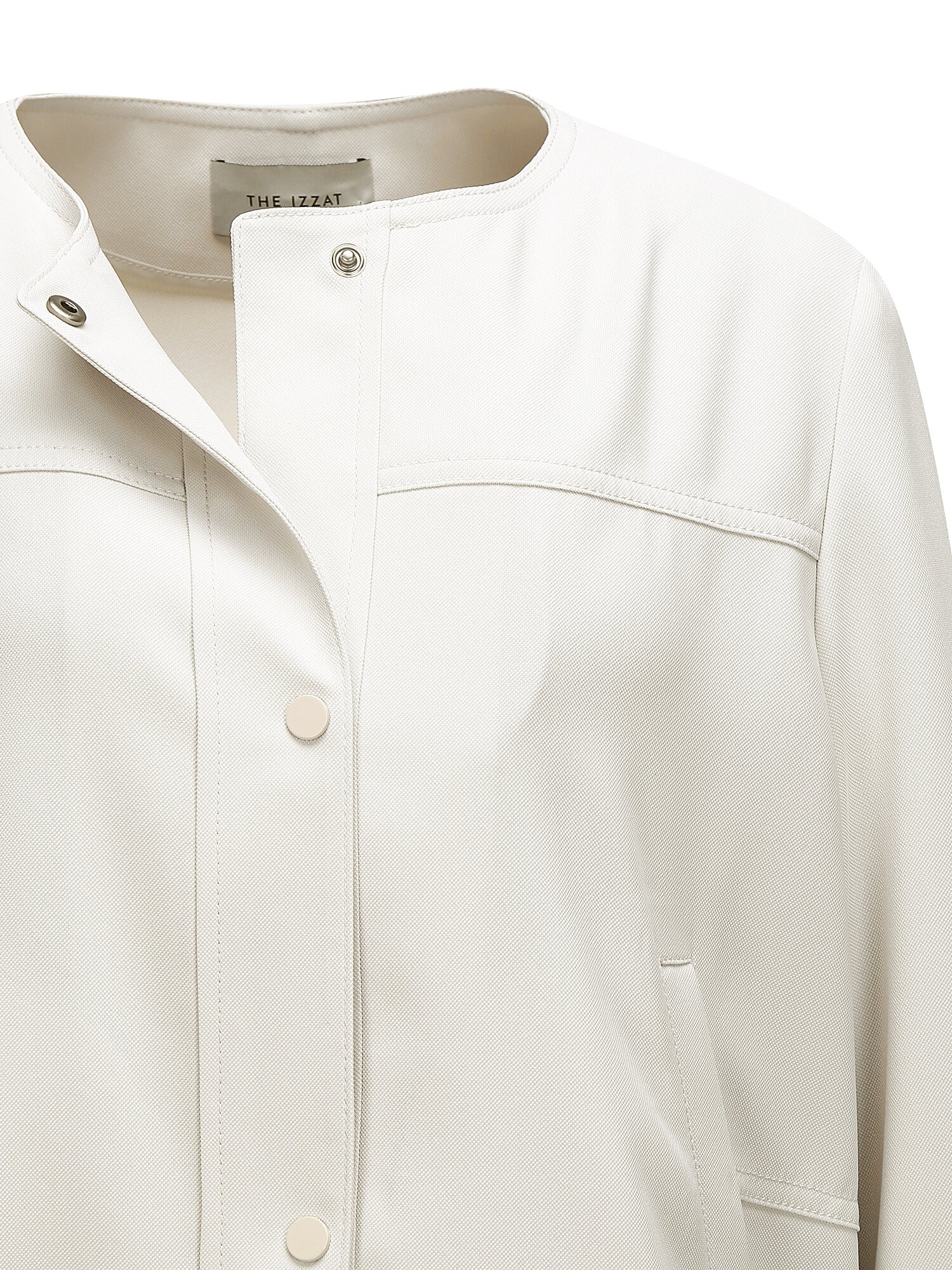 스트링 7부 라운드넥 재킷 (CREAM)