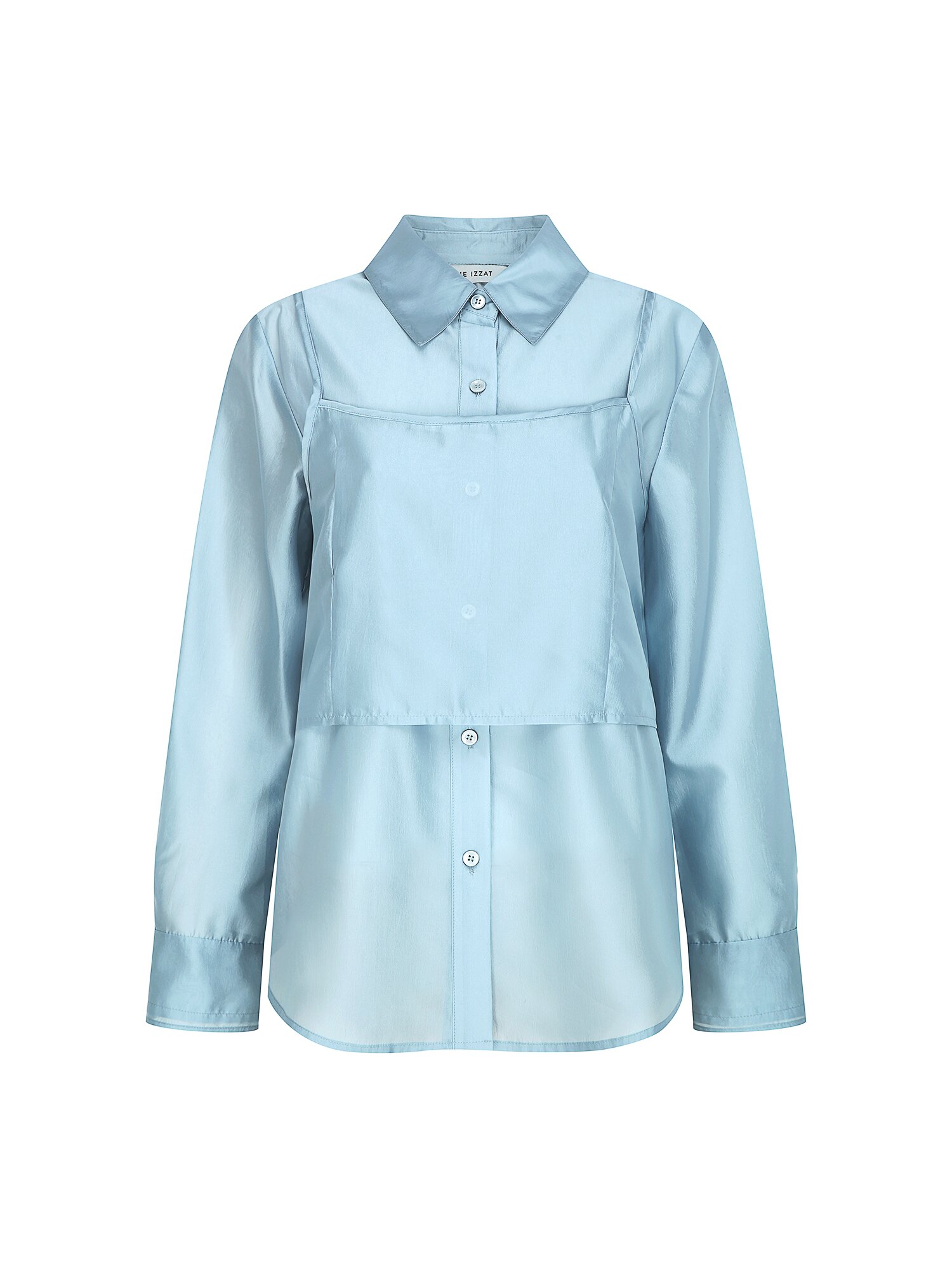 실키 블라우스 +뷔스티에 세트 (LIGHT BLUE)