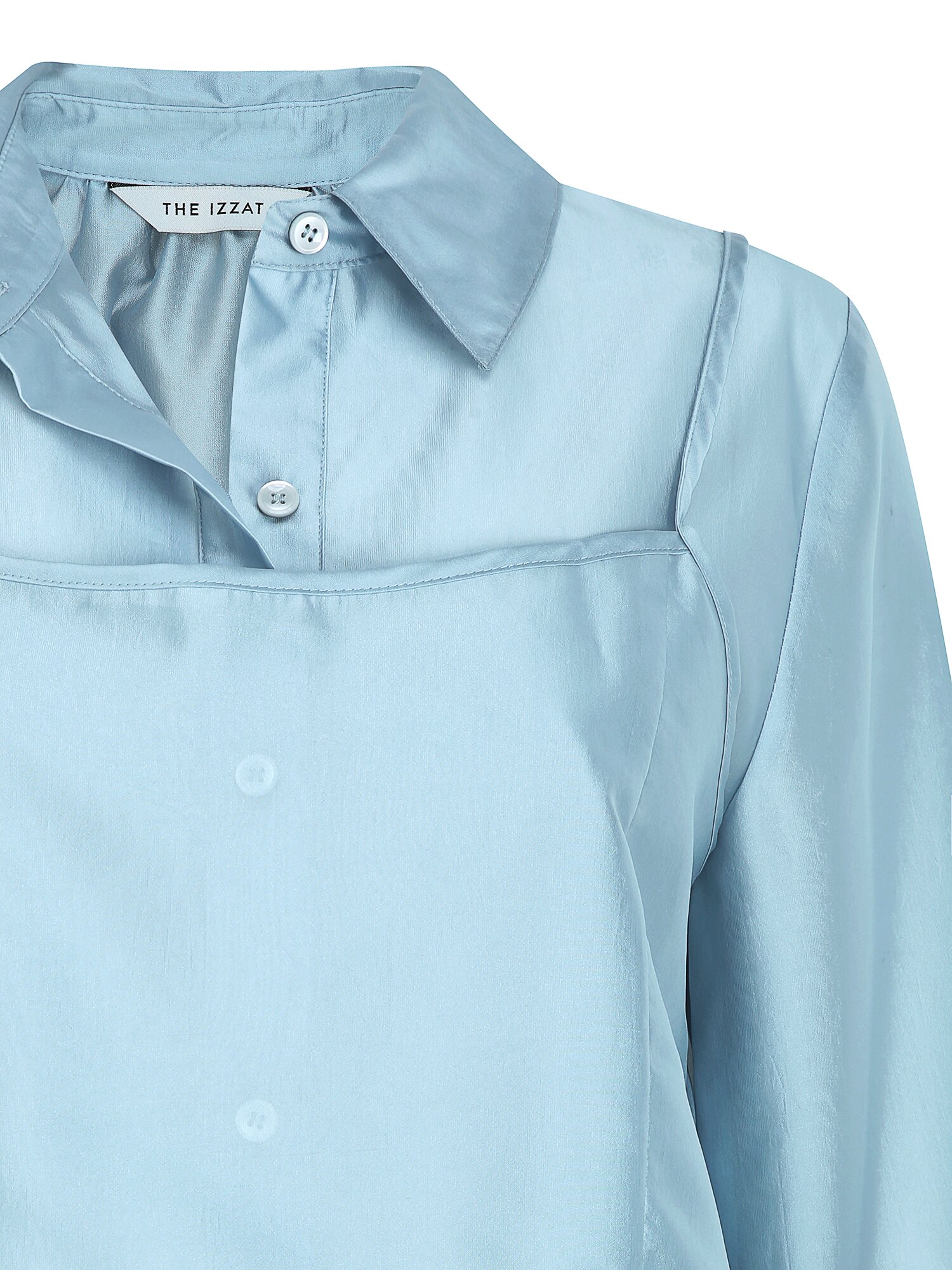 실키 블라우스 +뷔스티에 세트 (LIGHT BLUE)