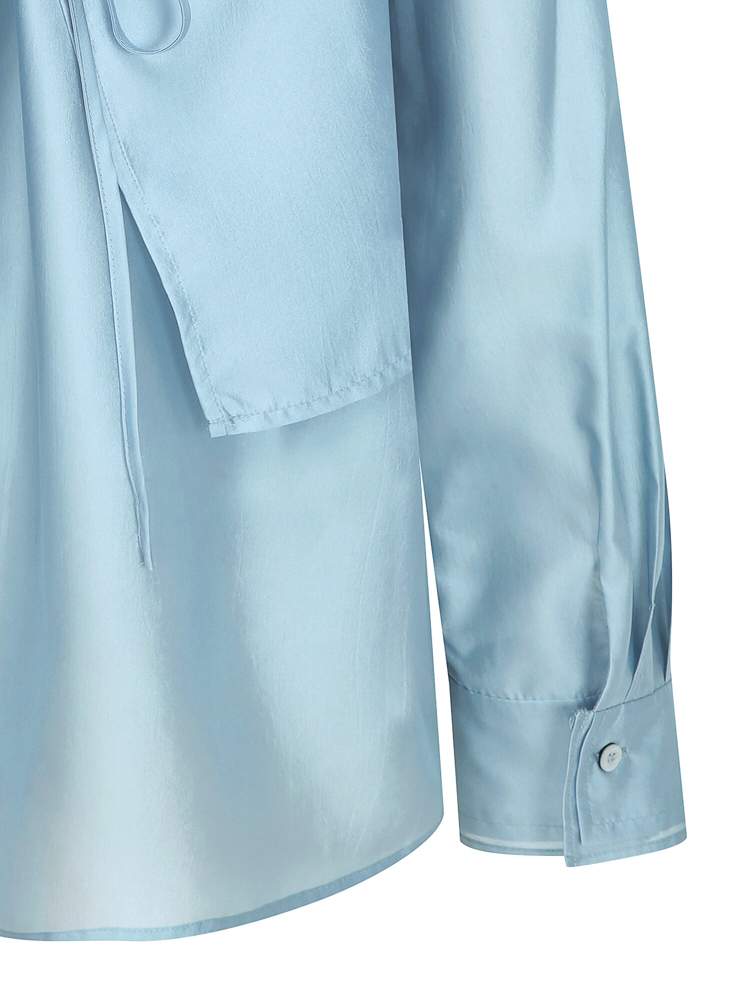 실키 블라우스 +뷔스티에 세트 (LIGHT BLUE)