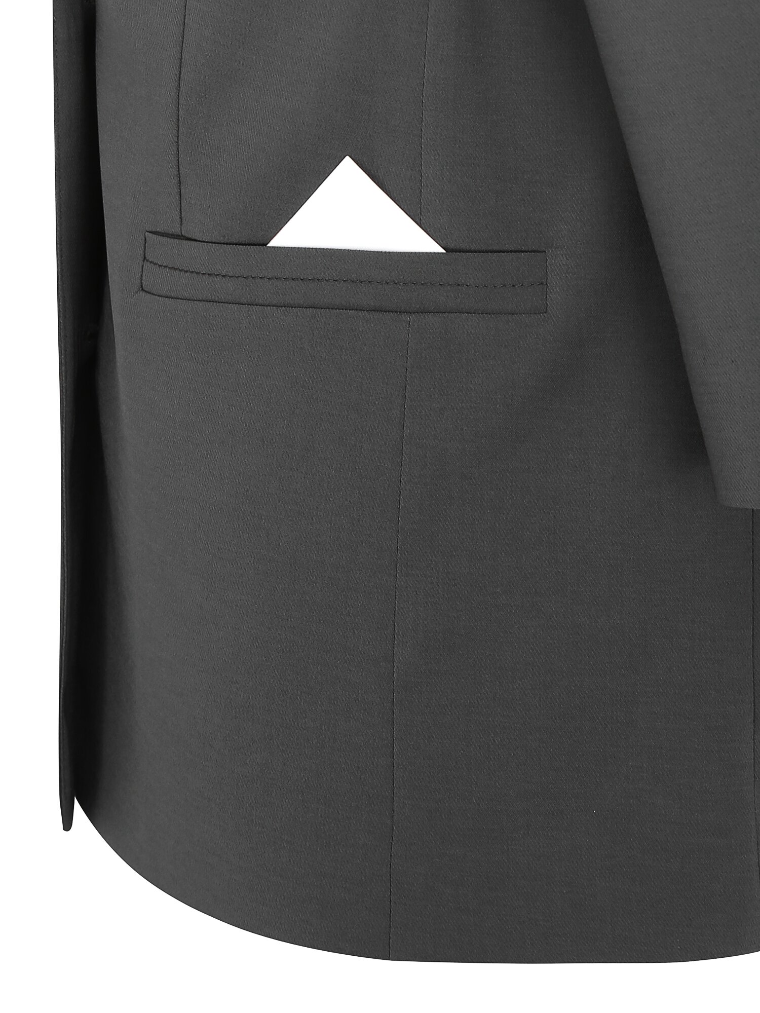 포켓 장식 7부 투버튼 재킷 (DARK GREY)