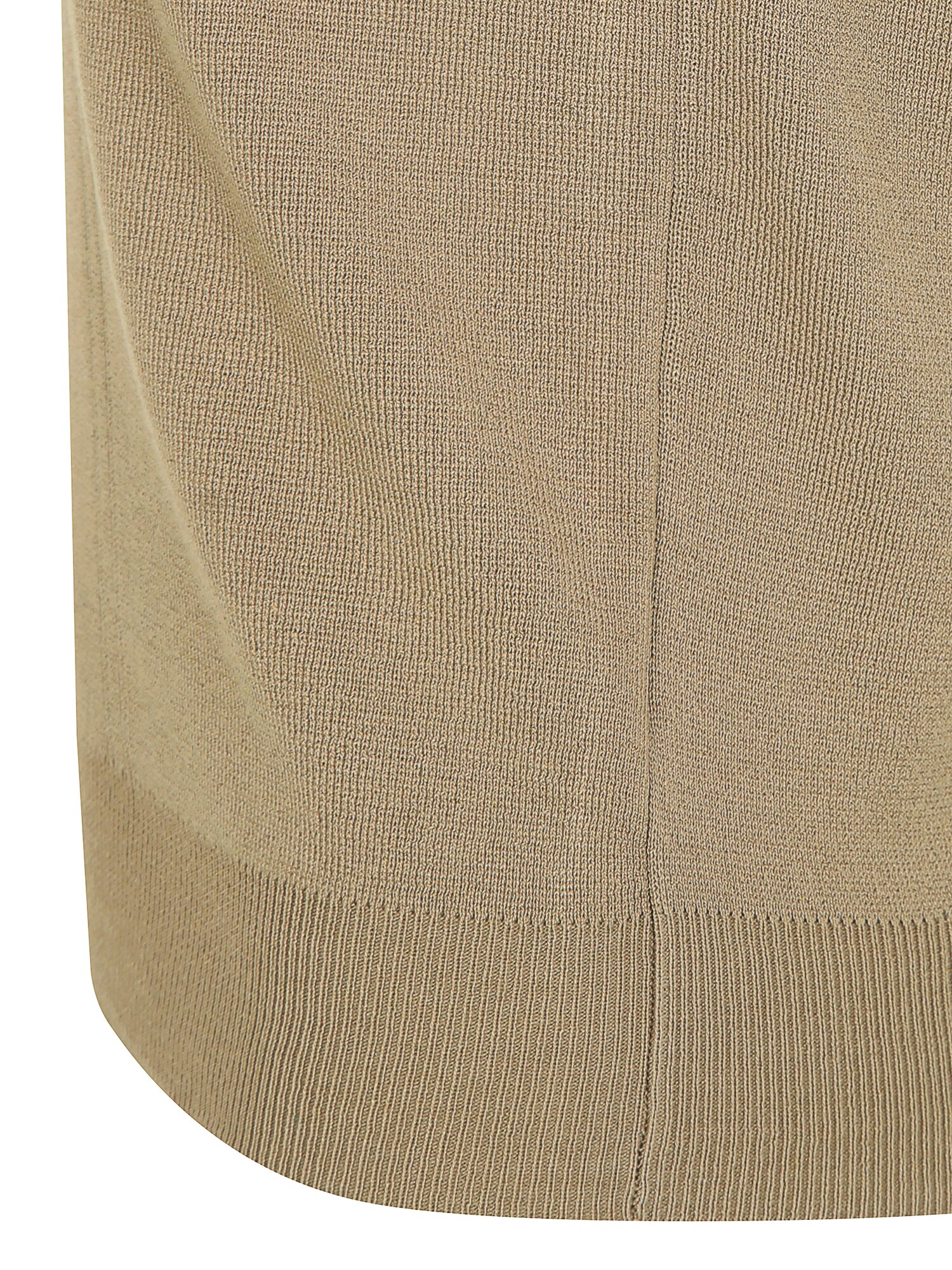 라인 슬리브리스 하트넥 니트 (KHAKI BEIGE)