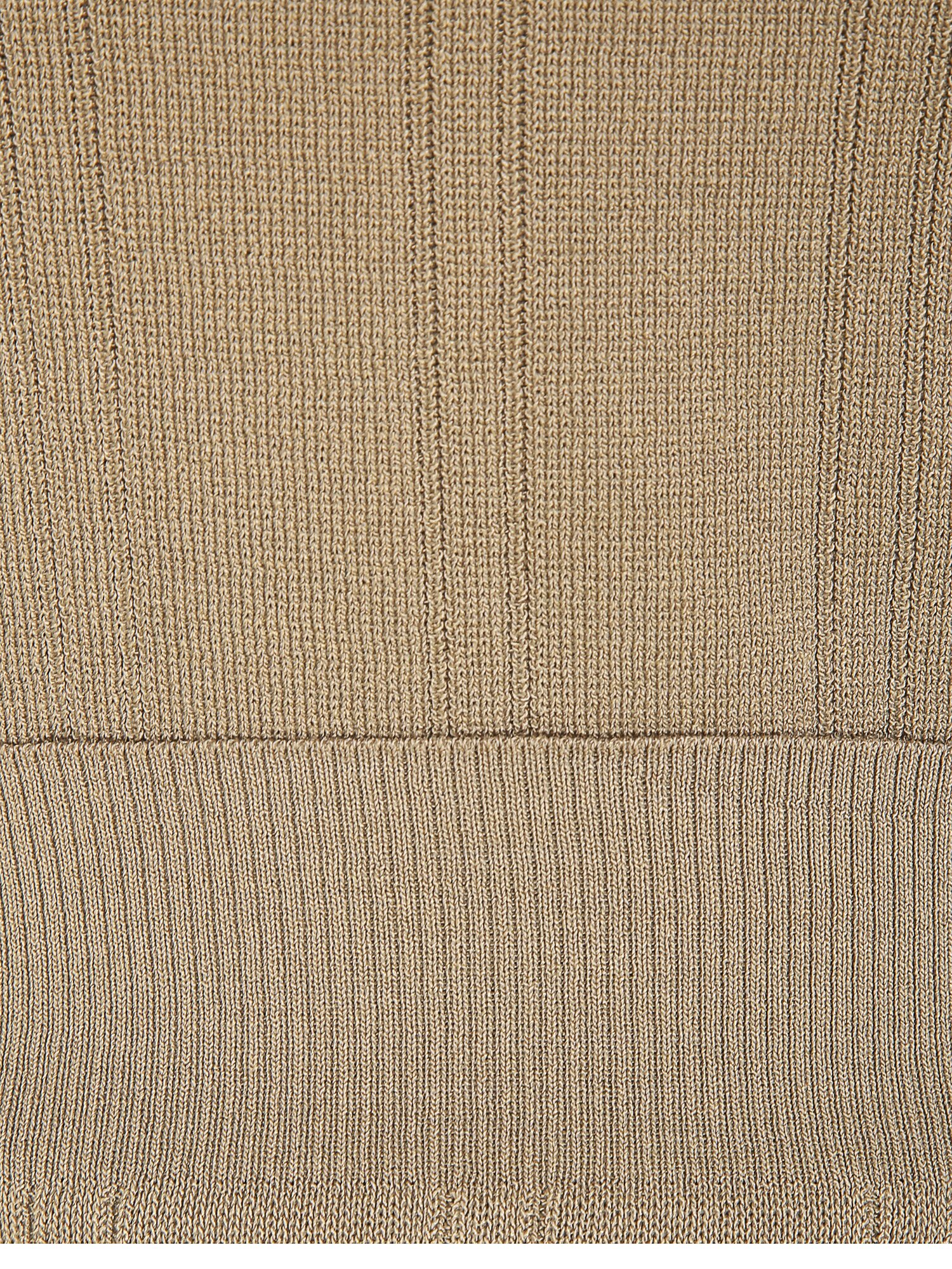 라인 슬리브리스 하트넥 니트 (KHAKI BEIGE)
