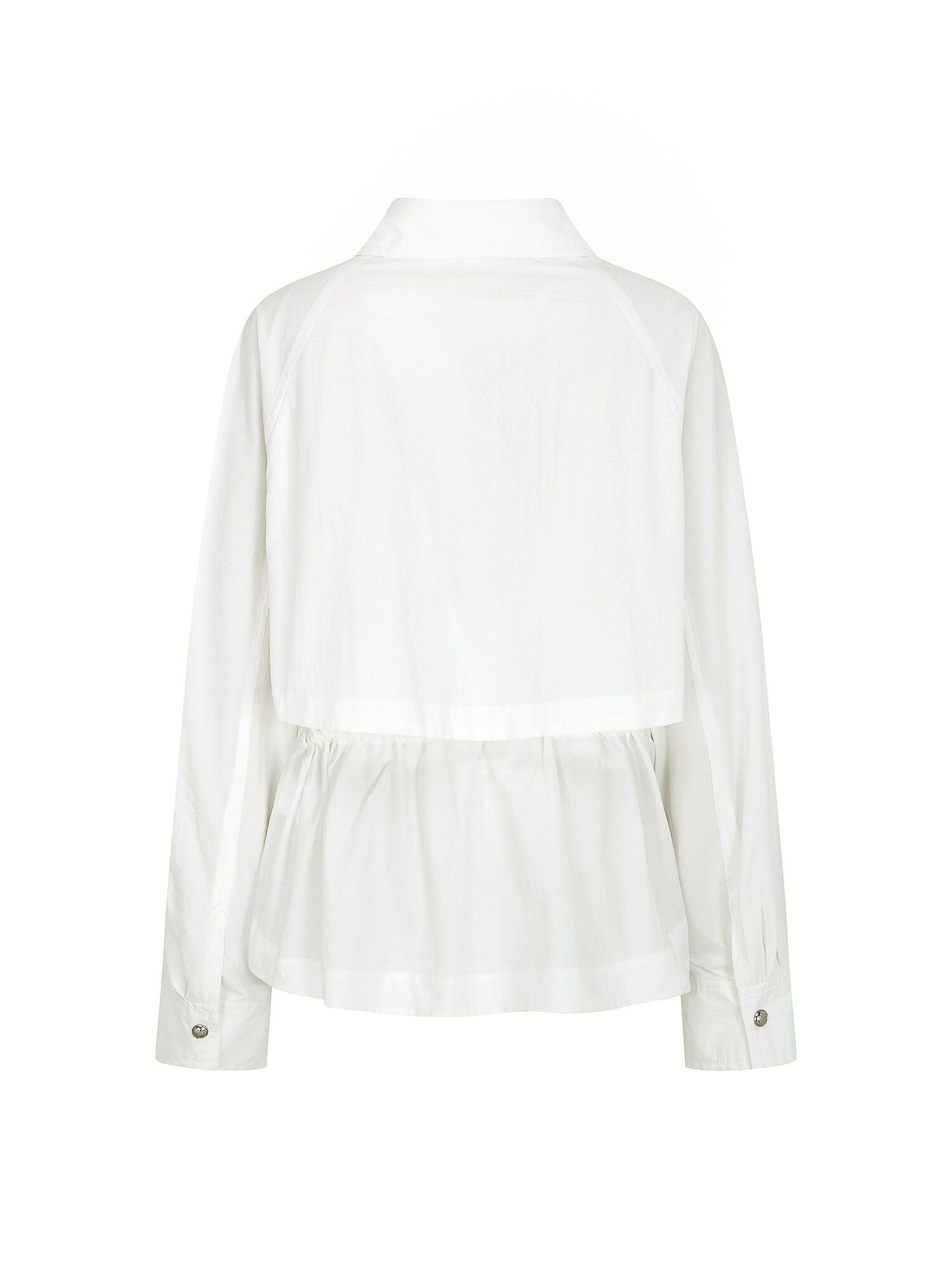 플랩 장식 백 스트링 칼라 점퍼 (WHITE)